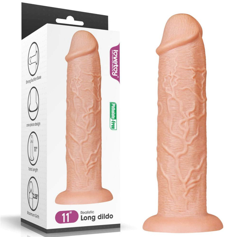 11'' Realistic Long Dildo Flesh  