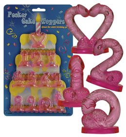 Pénisz formás torta dísz-Pecker Cake Topper