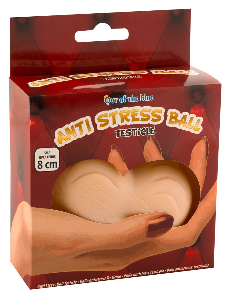 Stress Ball - stresszoldó labda - herék (natúr)