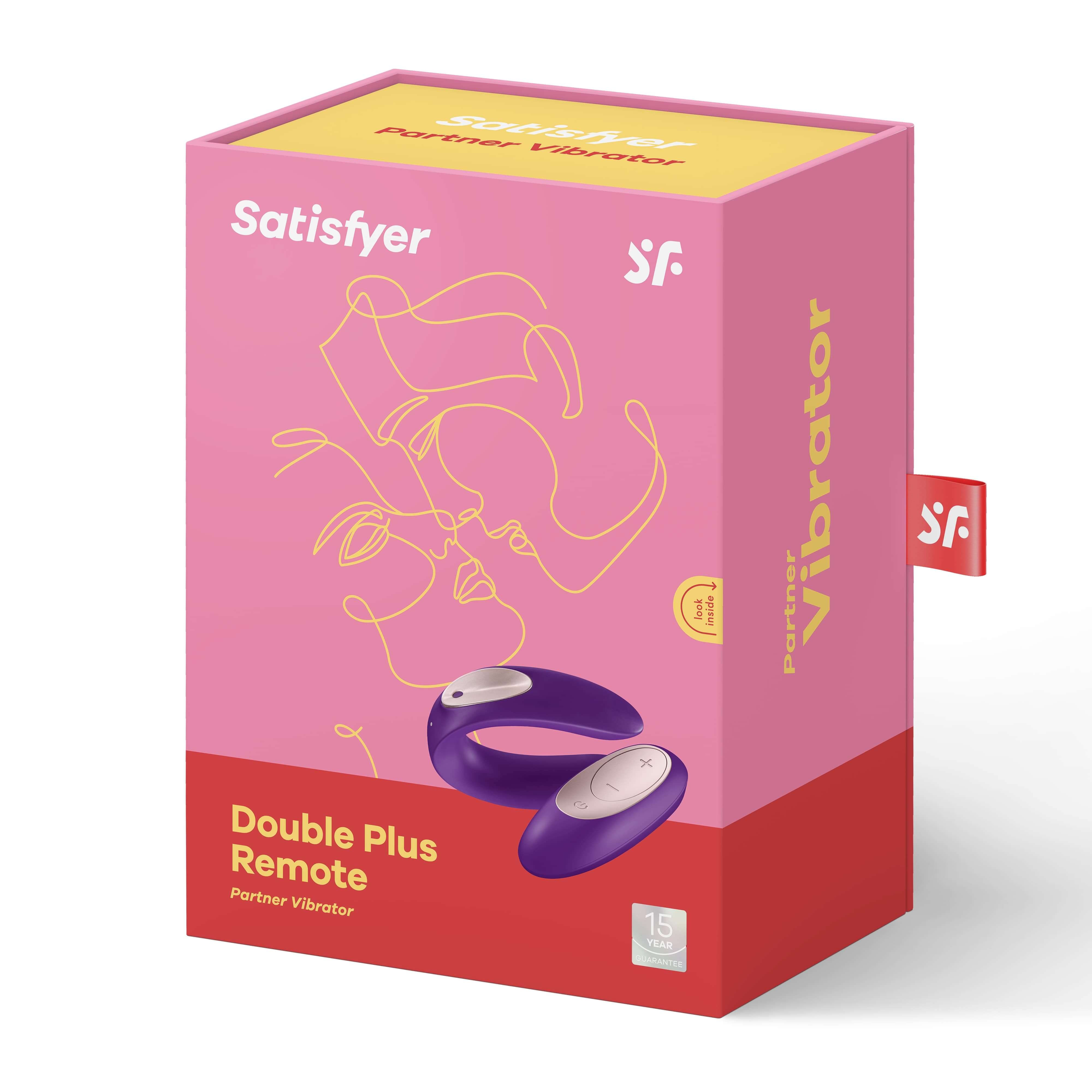 Satisfyer Double Plus Remote - rádiós, akkus párvibrátor (lila) 