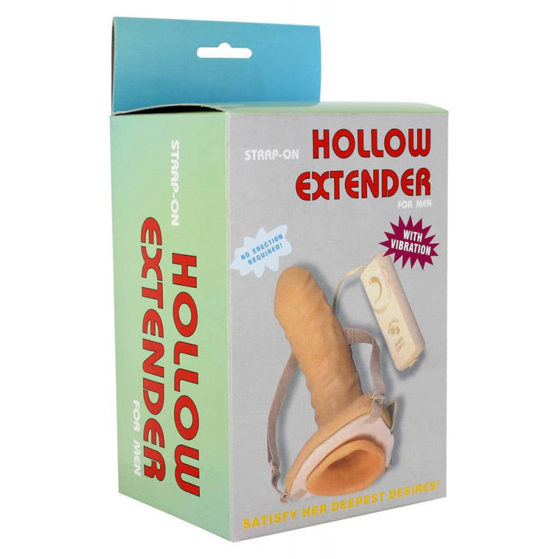 Vibrating Strap-on Hollow Extender 