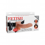 Fetish Fantasy Series Vibrating Hollow Strap-on with balls 7 inch 