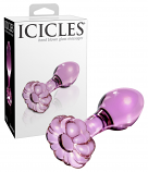 Icicles - virágos üvegkúp (pink)