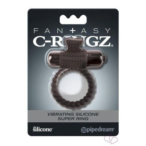 Pipedream Fantasy C-Ringz - vibrációs péniszgyűrű (fekete)