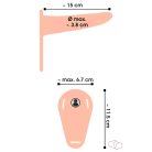 You2Toys - Strap-On - akkus, felcsatolható vibrátor (testszínű)