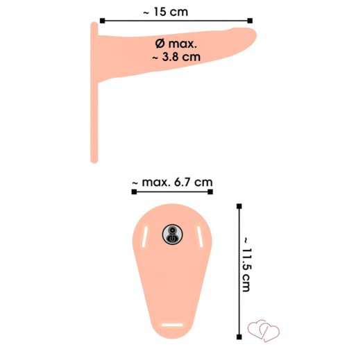 You2Toys - Strap-On - akkus, felcsatolható vibrátor (testszínű)
