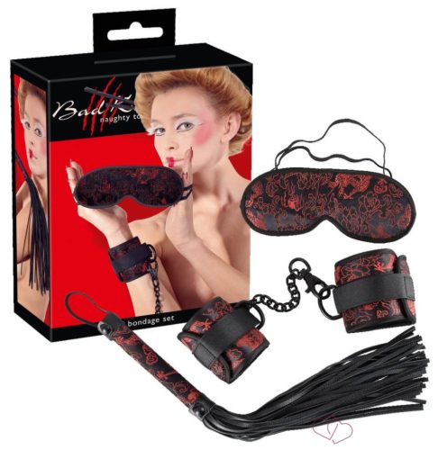 Bad Kitty - ázsia szett (vörös-fekete) - Fetish eszközök