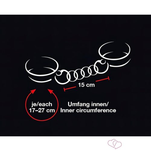 Bad Kitty - szíves bilincsek (fekete)