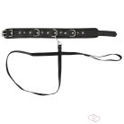 Vegan Fetish - szegecses nyakörv és póráz, bondage szett (fekete) - 5