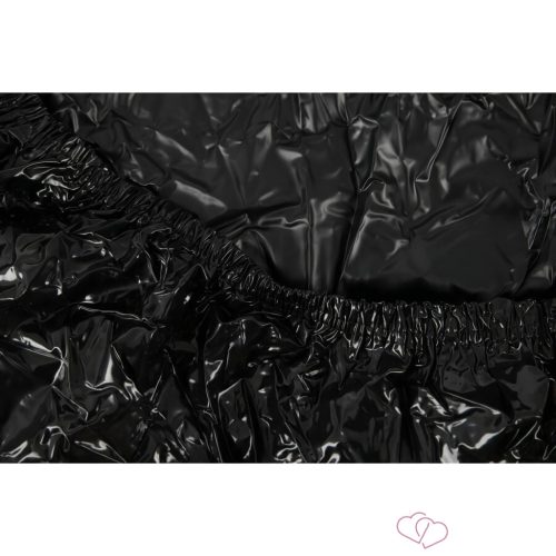 Fényes lepedő - gumírozott - 220 x 220cm (fekete) - Fetish eszközök