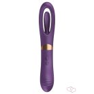 Funny Me Dual - akkus, 2in1 nyelves vibrátor (lila) - Vibrátorok