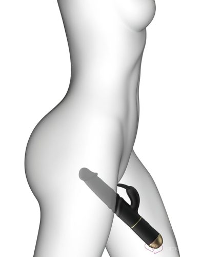 Dorcel Furious Rabbit 2.0 - lökő csiklókaros vibrátor (fekete) - Vibrátorok
