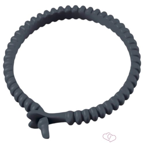 Dorcel - állítható, szilikon péniszgyűrű (szürke) - Férfi termékek