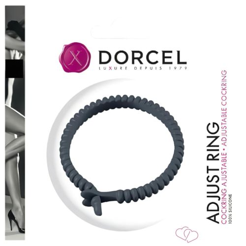 Dorcel - állítható, szilikon péniszgyűrű (szürke) - Férfi termékek