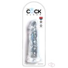 King Cock Clear 8 - tapadókorongos, nagy dildó (20cm) - Dildók