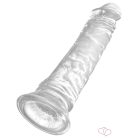 King Cock Clear 8 - tapadókorongos, nagy dildó (20cm) - Dildók