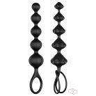 Satisfyer Love Beads - gyöngyös anál dildó szett (fekete) - OUTLET