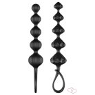 Satisfyer Love Beads - gyöngyös anál dildó szett (fekete) - OUTLET