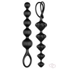 Satisfyer Love Beads - gyöngyös anál dildó szett (fekete) - OUTLET