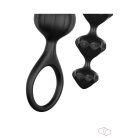 Satisfyer Love Beads - gyöngyös anál dildó szett (fekete) - OUTLET