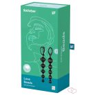 Satisfyer Love Beads - gyöngyös anál dildó szett (fekete) - OUTLET