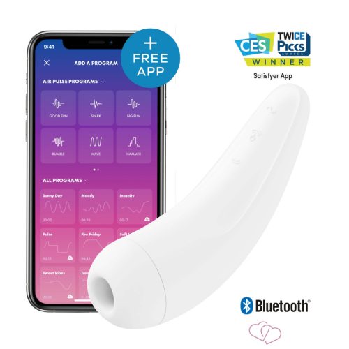 Satisfyer Curvy 2+ - okos, akkus, vízálló csiklóizgató vibrátor - Vibrátorok