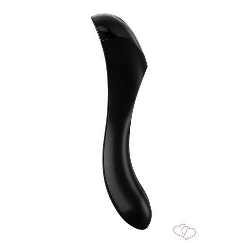Satisfyer Candy Cane - AKKUS, Vízálló Kétágú Vibrátor (Fekete) - Vibrátorok