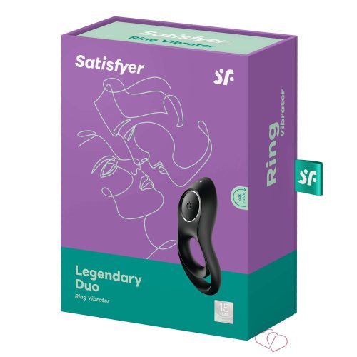 Satisfyer Legendary Duo – akkus, vízálló, vibrációs péniszgyűrű (fekete) - Vibrátorok
