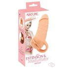 Nature Skin - péniszköpeny és műpunci - 18 cm (testszínű)