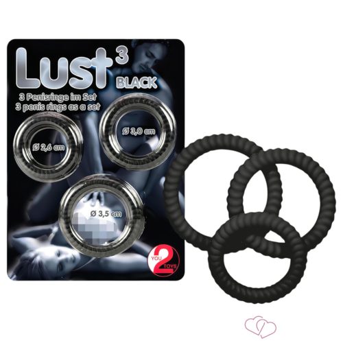 Lust gyűrűtrió - fekete - Férfi termékek