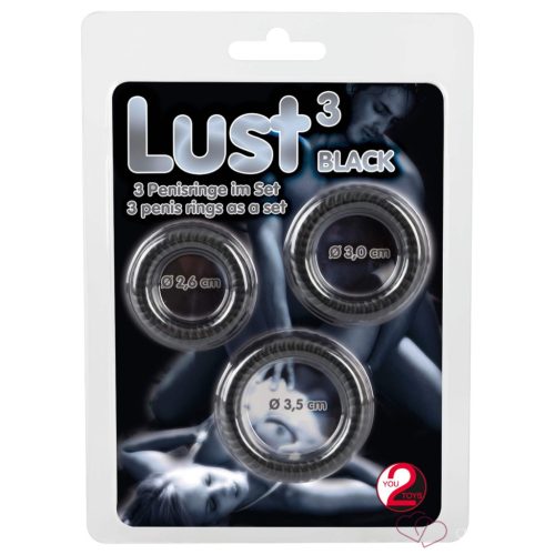 Lust gyűrűtrió - fekete - Férfi termékek