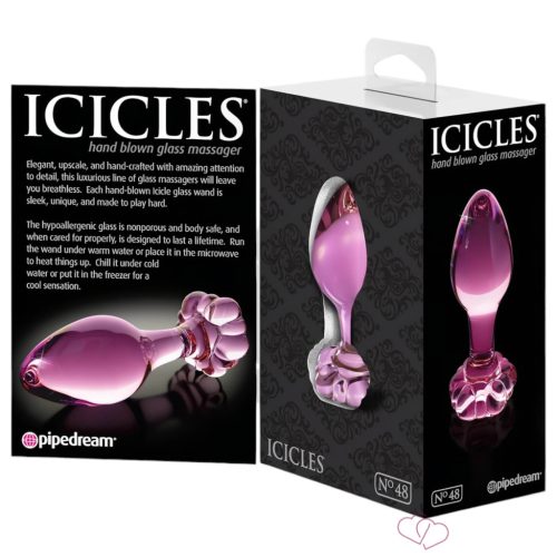 Icicles - virágos üvegkúp (pink) - Anális termékek