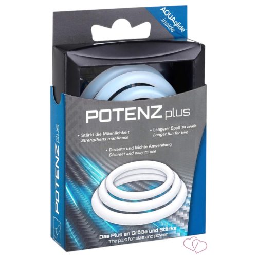 POTENZplus péniszgyűrű - szett (3db) - Férfi termékek