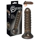 Rebel - bordás péniszköpeny (füst) - Férfi termékek