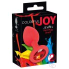 Colorful JOY - szilikon anál dildó - kicsi (piros) - Dildók