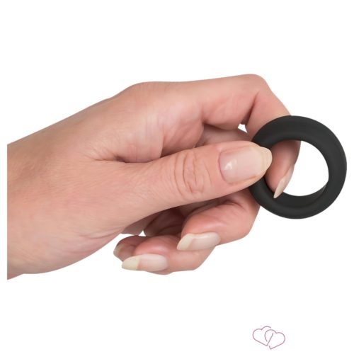 Black Velvet - vastagfalú péniszgyűrű (2,6cm) - fekete - Férfi termékek