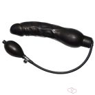 Fekete, latex pumpálható dildó - Dildók