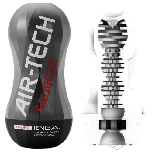 Tenga Air-Tech Squeeze Strong - szívó maszturbátor (fekete) - Férfi termékek