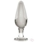 Icicles No. 26 - kúpos, üveg anál dildó (áttetsző) - Anális termékek