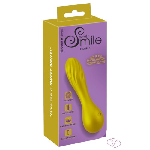 Sweet Smile - Metallic Vibe mini vibrátor (sárga)
