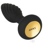 ANOS - forgó gyöngyös anál vibrátor (fekete) - OUTLET