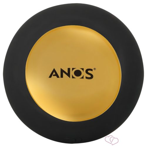 ANOS - forgó gyöngyös anál vibrátor (fekete) - OUTLET