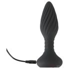 ANOS - forgó gyöngyös anál vibrátor (fekete) - OUTLET