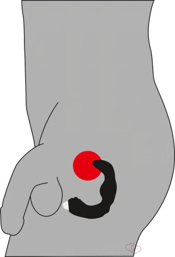 Rebel - hajlított prosztata vibrátor (fekete) - Anális termékek