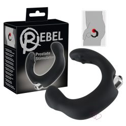 Rebel - íves prosztata vibrátor (fekete) - Anális termékek