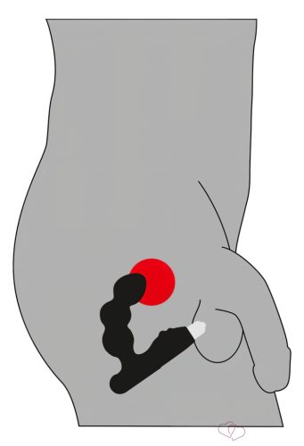 Rebel - gömbös prosztata vibrátor (fekete) - Anális termékek