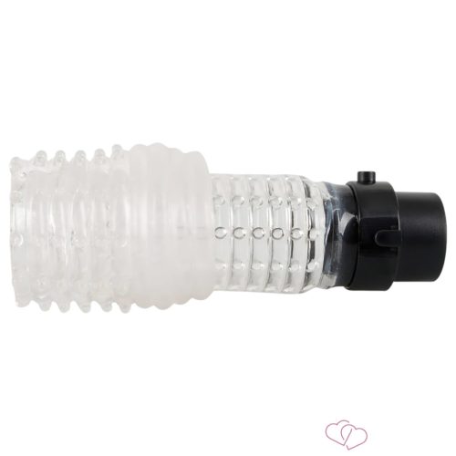 2in1 - péniszpumpa és masztubátor egyben (áttetsző) - Férfi termékek