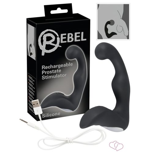 Rebel - akkus prosztata vibrátor (fekete) - OUTLET