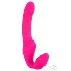 Double2Teaser - tartópánt nélküli felcsatolható vibrátor (pink) - Felcsatolható játékszerek (strap-on)