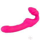 Double2Teaser - tartópánt nélküli felcsatolható vibrátor (pink) - Felcsatolható játékszerek (strap-on)